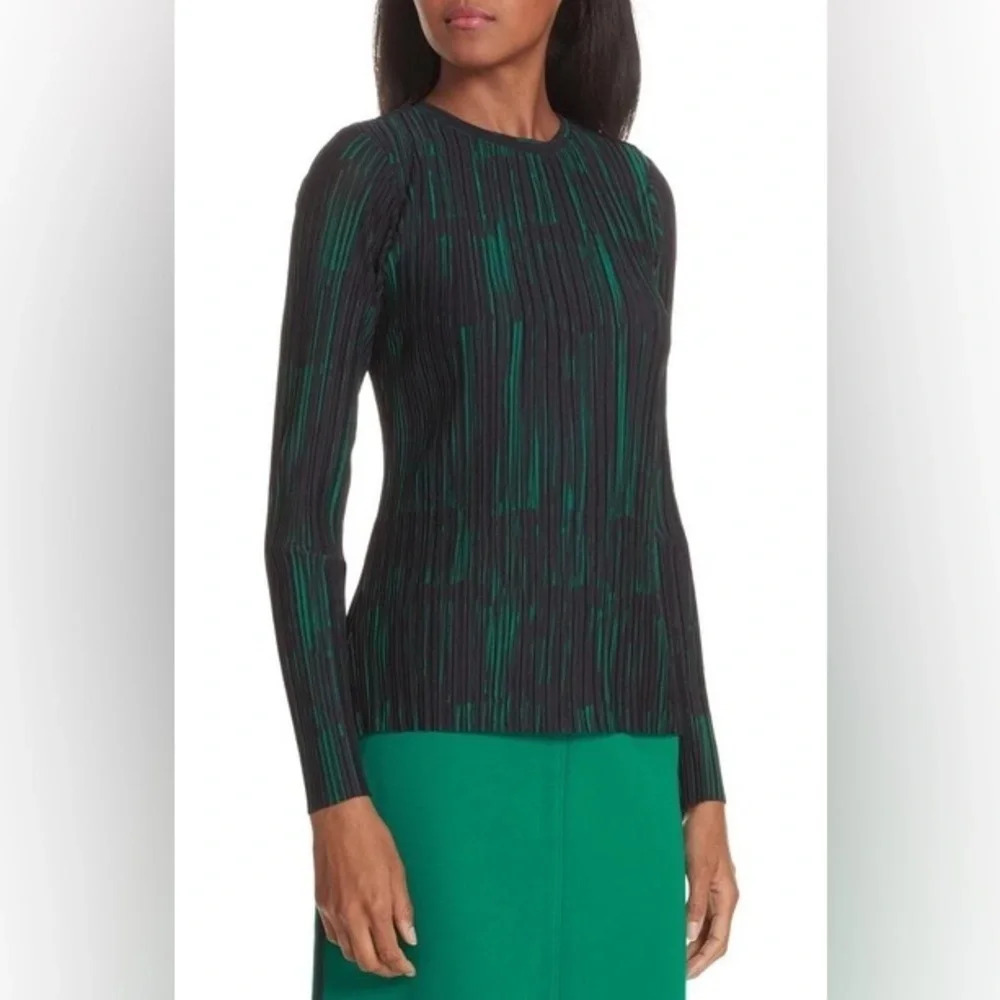 NEW Boss Hugo Boss ETONA TEXTURED TOP IN EVERGREEN FANTASY